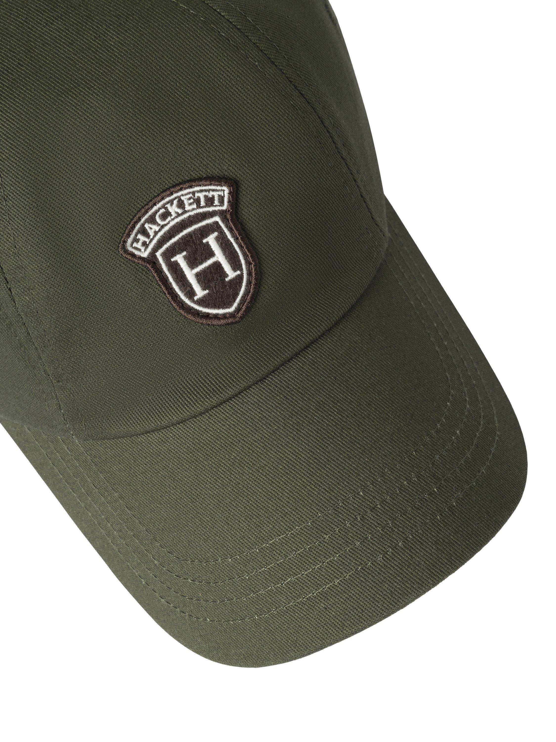Product image 3 of 4, which shows Hackett London Cotton Peaks Badge Baseball Cap, Forest Green, One Size