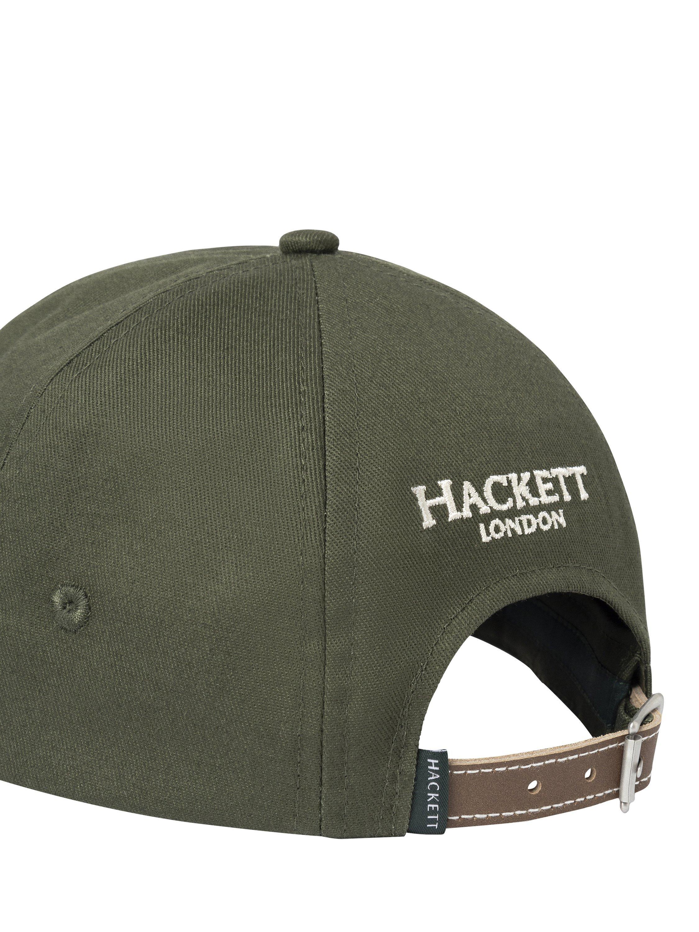 Product image 4 of 4, which shows Hackett London Cotton Peaks Badge Baseball Cap, Forest Green, One Size
