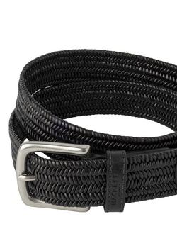 Hackett London Braided Leather Belt - view 2, Black