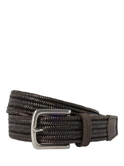 Hackett London Braided Leather Belt, Brown