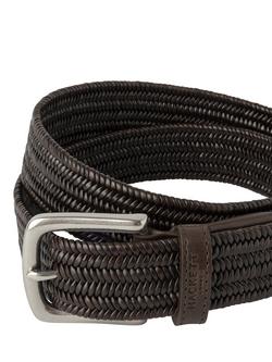 Hackett London Braided Leather Belt - view 2, Brown
