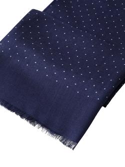 Hackett London Wool Blend Scarf, Navy - view 2, Navy