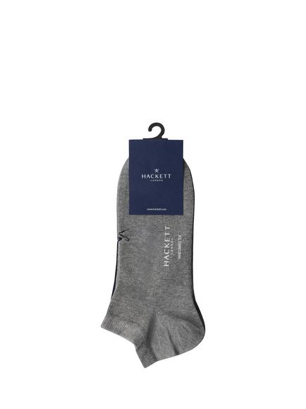 Hackett London Combed Cotton Trainer Socks, Pack of 2, Navy - view 2, Navy
