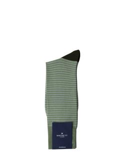 Hackett London Cotton Rich Stripe Socks, Stone Green - view 2, Stone Green