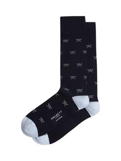 Hackett London Logo Cotton Rich Socks, Ink Blue, Ink Blue