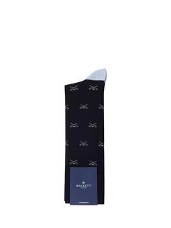 Hackett London Logo Cotton Rich Socks, Ink Blue - view 2, Ink Blue