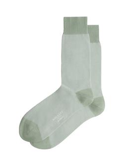 Hackett London Cotton Rich Socks, Sage Green