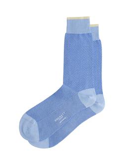 Hackett London Herringbone Cotton Socks, Bright Blue, Bright Blue