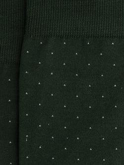 Hackett London Cotton Mix Polka Dot Socks, Bottle Green - view 2, Bottle Green