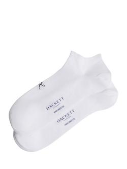 Hackett London Cotton Blend Jacquard Herringbone Socks, Optic White, Optic White
