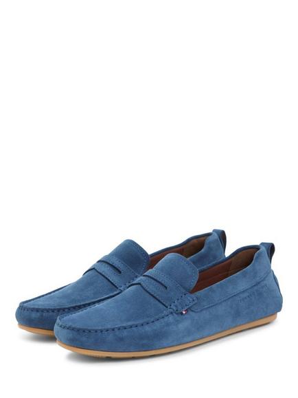 Tommy Hilfiger Suede Loafer, Blue - view 2, Blue