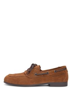 Tommy Hilfiger Suede Flexible Sole Boat Shoes, Dark Brown, Dark Brown