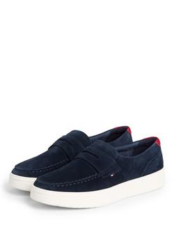 Tommy Hilfiger Modern Lightweight Suede Loafer, Dark Blue - view 2, Dark Blue