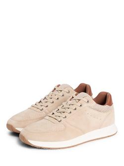 Tommy Hilfiger Newport Suede Trainer, Beige - view 2, Beige