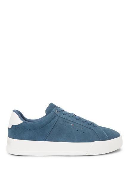 Tommy Hilfiger Suede Court Trainer, Dark Blue, Dark Blue