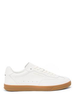 Tommy Hilfiger Leather Lace-Up Trainers, White, White