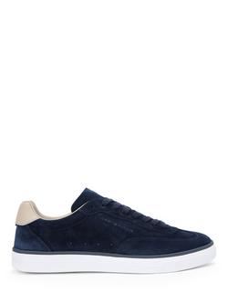 Tommy Hilfiger Low-Cut Suede Trainer, Dark Blue, Dark Blue