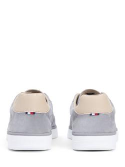 Tommy Hilfiger Low-Cut Suede Trainer, Light Grey - view 2, Light Grey