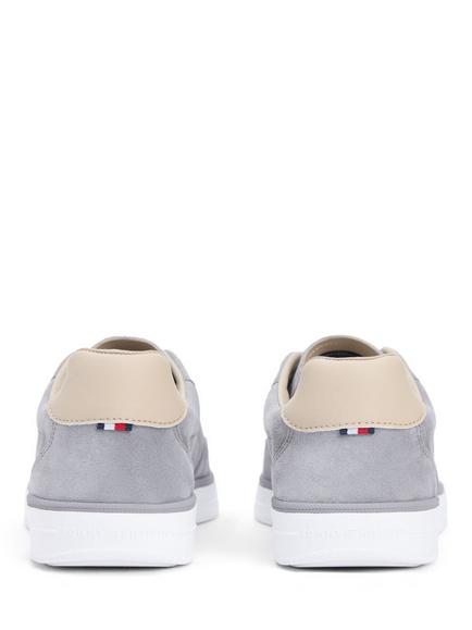 Tommy Hilfiger Low-Cut Suede Trainer, Light Grey - view 2, Light Grey