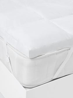 John Lewis Anti-Allergy Deep Fit Mattress Topper, White