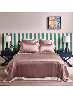 Gingerlily Mulberry Silk Fitted Sheets - view 2, Vintage Pink