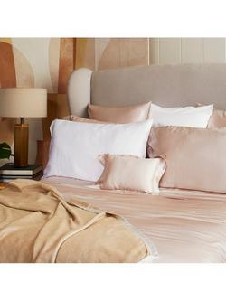 Gingerlily Mulberry Silk Fitted Sheets - view 2, Blush