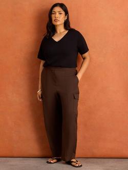 Live Unlimited Straight Utility Style Leg Trousers, Brown - view 2, Brown