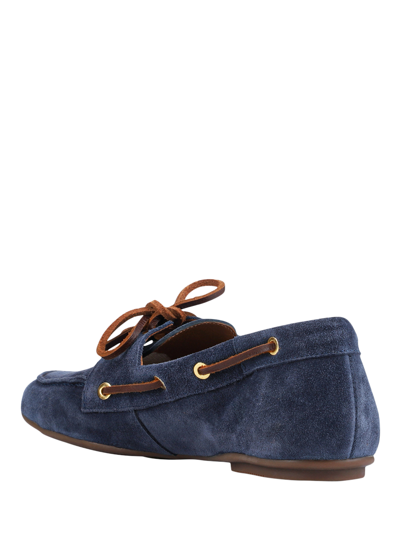 Product image 3 of 5, which shows Jones Bootmaker Perissa Suede Loafers, Navy, 3