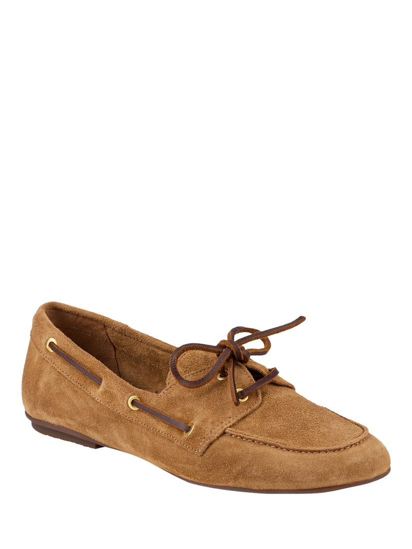 Product image 3 of 11, which shows Jones Bootmaker Perissa Suede Loafers, Tan, 3
