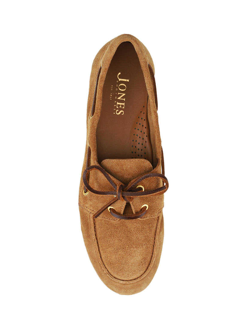 Product image 5 of 11, which shows Jones Bootmaker Perissa Suede Loafers, Tan, 3