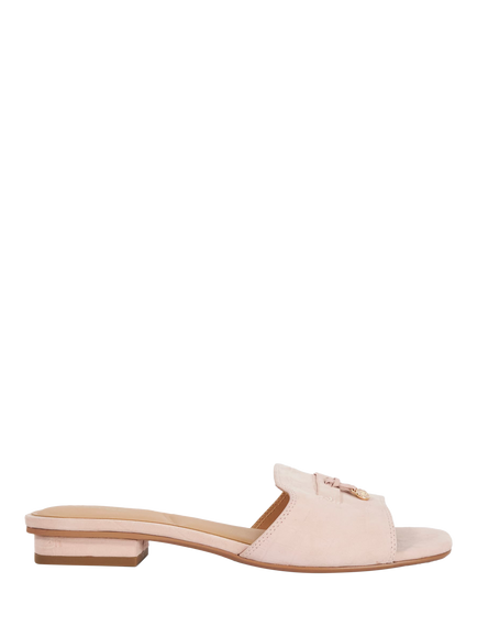 Dune London Lindo Nubuck Mules, Pink, Pink