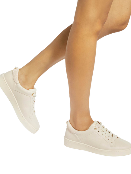 Dune London Emba Lace Up Trainers - view 2, Cream