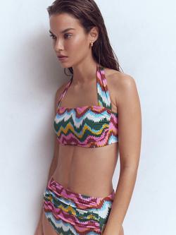 Boden Kythiura Ruched Bikini Top, Multi, Multi