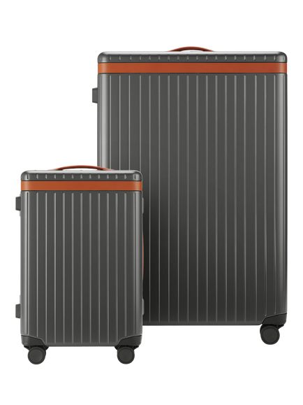Carl Friedrik The Luggage Suitcase Set, Grey/Cognac