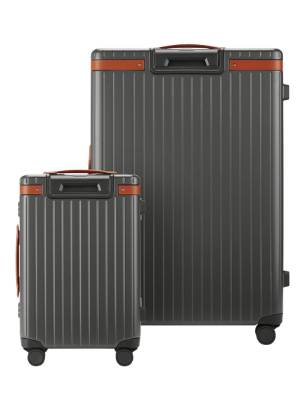 Carl Friedrik The Luggage Suitcase Set - view 2, Grey/Cognac