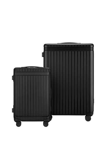 Carl Friedrik The Luggage Suitcase Set, Black/Black