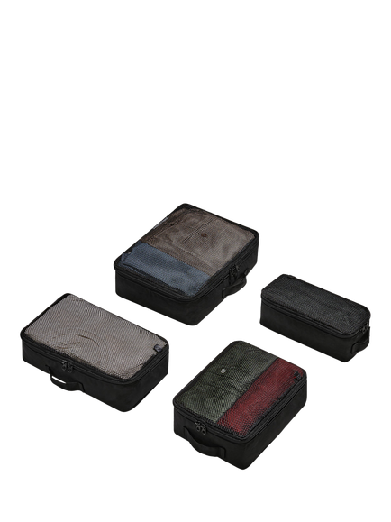 Carl Friedrik Mesh Packing Cubes, Pack of 4, Black, Black