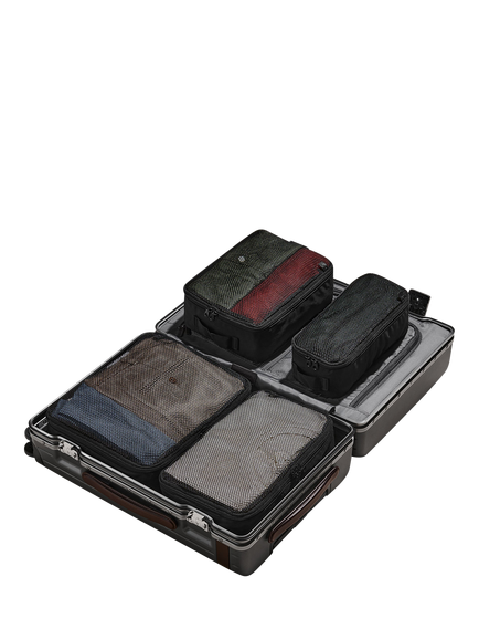 Carl Friedrik Mesh Packing Cubes, Pack of 4, Black - view 2, Black
