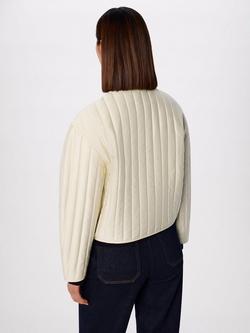 Whistles Cone Sleeve Quilted Jacket, Ivory - view 2, Ivory