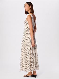 Whistles Dashed Spot Sleeveless Dress, White/Multi - view 2, White/Multi