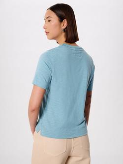 Whistles Rosa Double Trim T-Shirt - view 2, Mid Blue