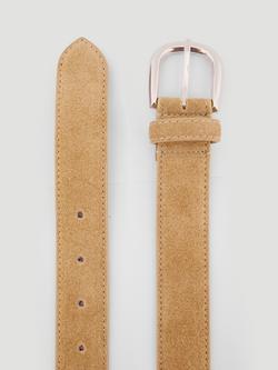 HUSH Polly Pure Suede Belt, Taupe Tan - view 2, Taupe Tan