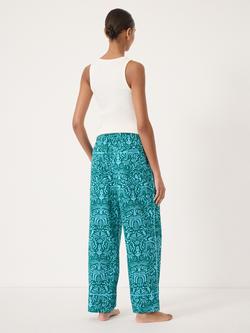 HUSH Lennon Jersey Long Pyjama Set, Blue/White - view 2, Blue/White