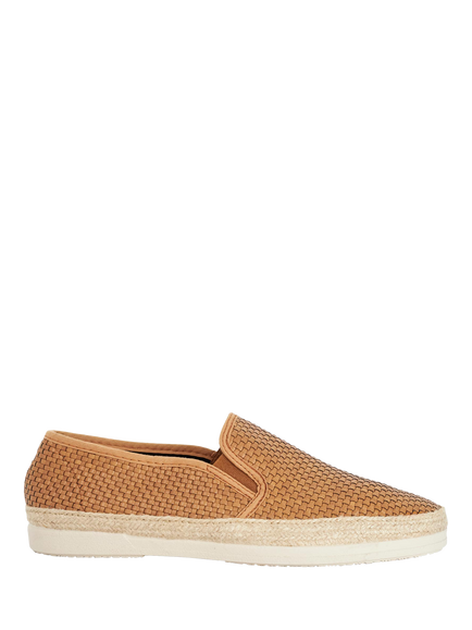 Dune London Fabbien Woven Slip On Espadrilles, Tan