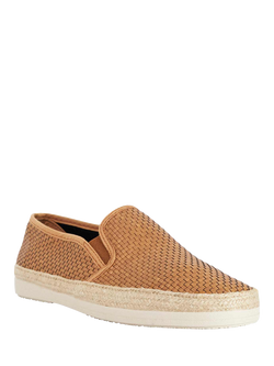 Dune London Fabbien Woven Slip On Espadrilles - view 2, Tan