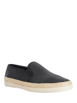 Dune London Fabbien Woven Slip On Espadrilles - view 2, Black