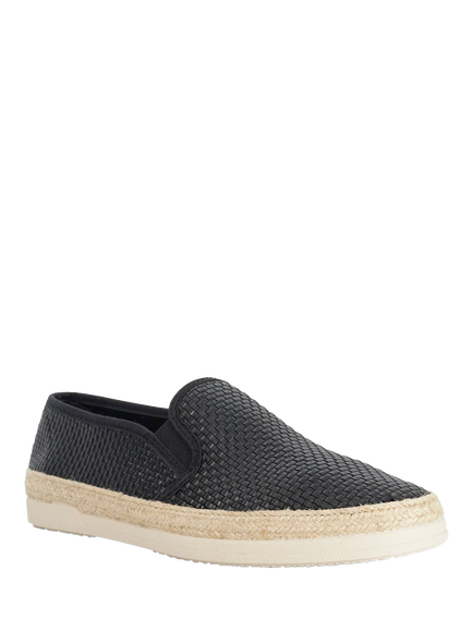 Dune London Fabbien Woven Slip On Espadrilles - view 2, Black