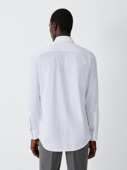 John Lewis Tailored Fit Cotton Shirt, White - view 2, White