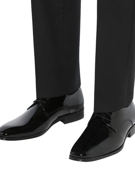 Dune London Satchel Wide Fit Patent Leather Brogues, Black - view 2, Black