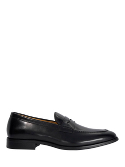 Dune London Skylers Wide Fit Leather Loafers, Black